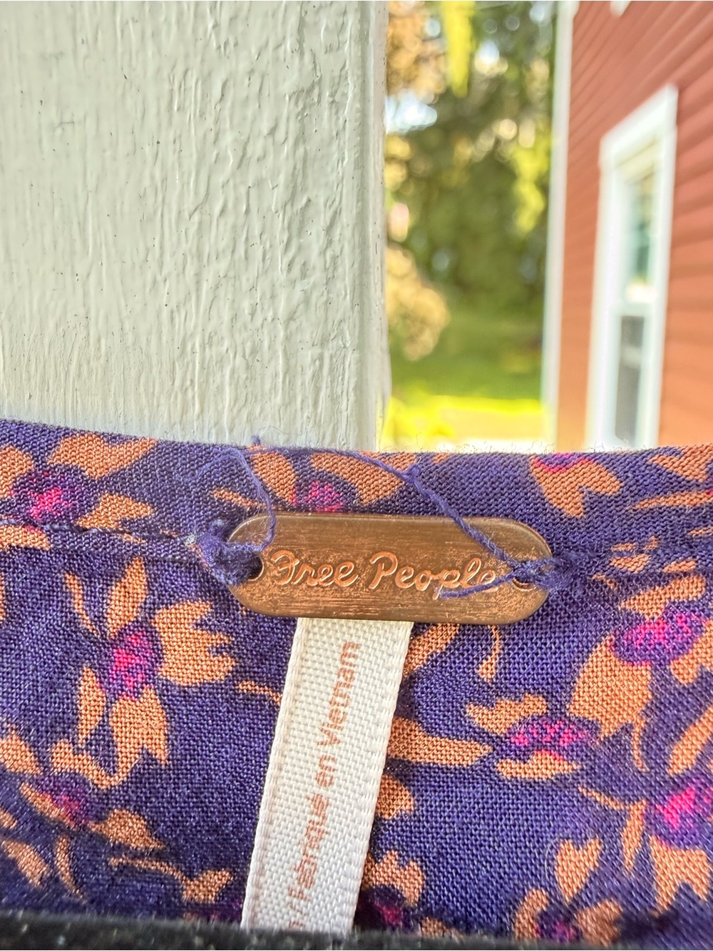 Free People Purple Floral Button-Front Midi Dress - Picture 3 of 6